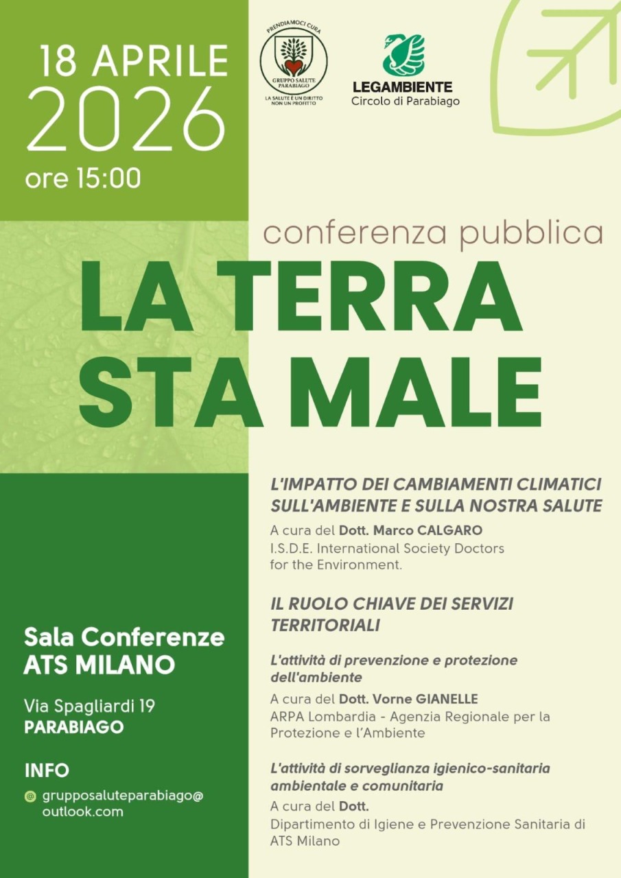 Il Gruppo Salute e Legambiente per “La Terra sta male”