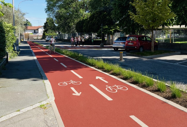 Inizio dei lavori per la ciclabile della scuola primaria di San Vittore Olona